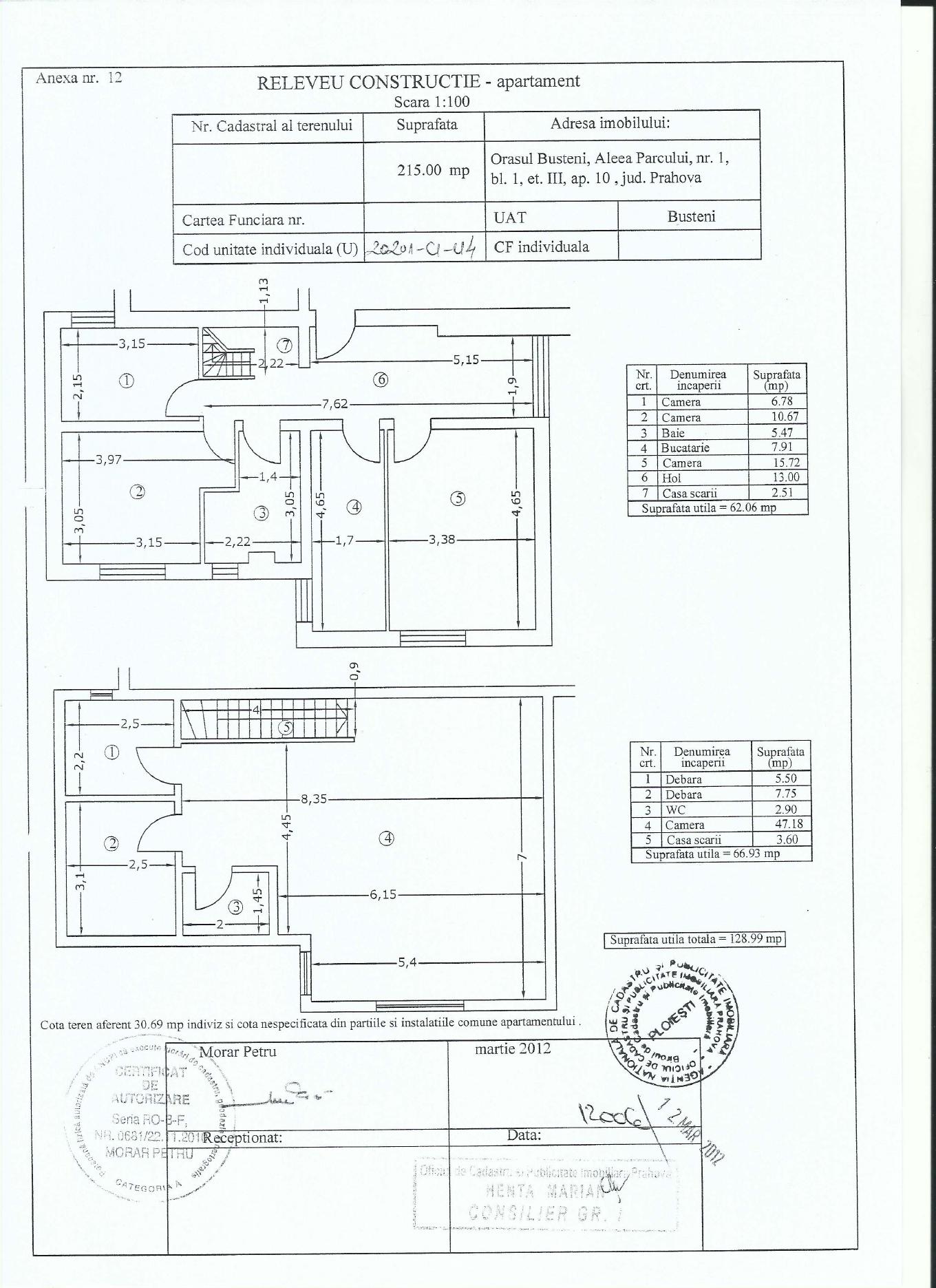 Releveu apartament și mansardă